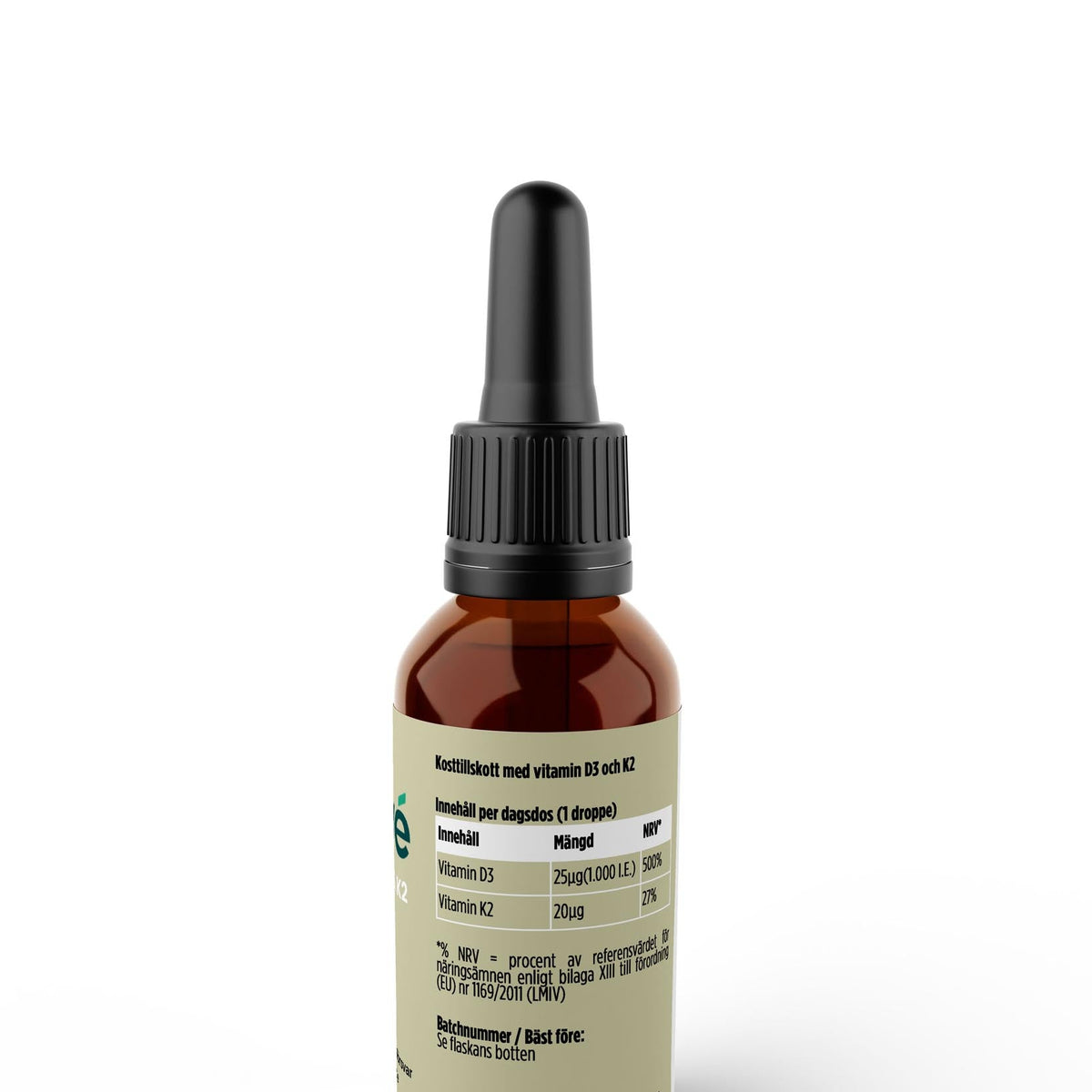 Lenvé Vitamin D3 K2 flaska 50ml mot D-vitaminbrist och D-vitaminbrist symtom